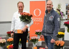Wout Oor van Dümmen Orange met zijn Eagle - Eye samen met Elroy Kraneveld van Flower Business Support. Beide mannen waren zeer tevreden over de beurs.